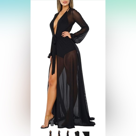 Long sleeve, Wiley, Maxi, bathing suit cover-up - Picture 2 of 5